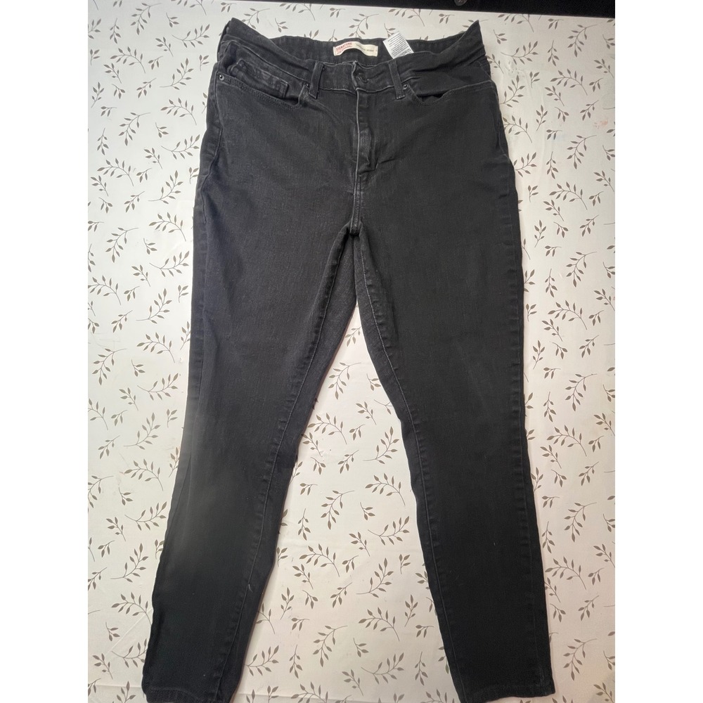 Signature by Levi Strauss Womens High Rise Skinny Jeans Black Size 10S W30 L28